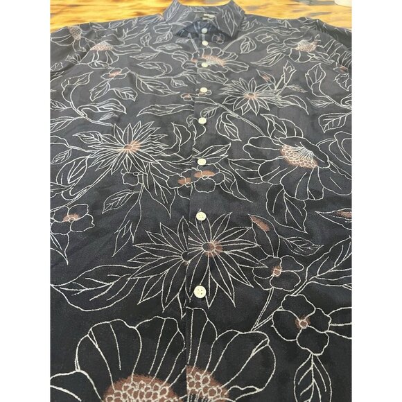 Murano Button Down Long Sleeve Shirt Size 3XT NWT Classic Floral City‎ Slim Fit - Picture 6 of 13